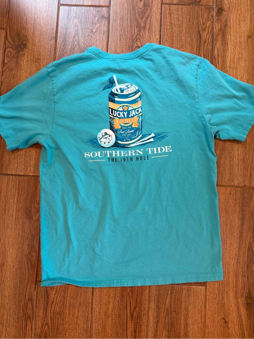 Southern Tide Teal Short Sleeve Graphic Tee - 19th hole / men’s medium